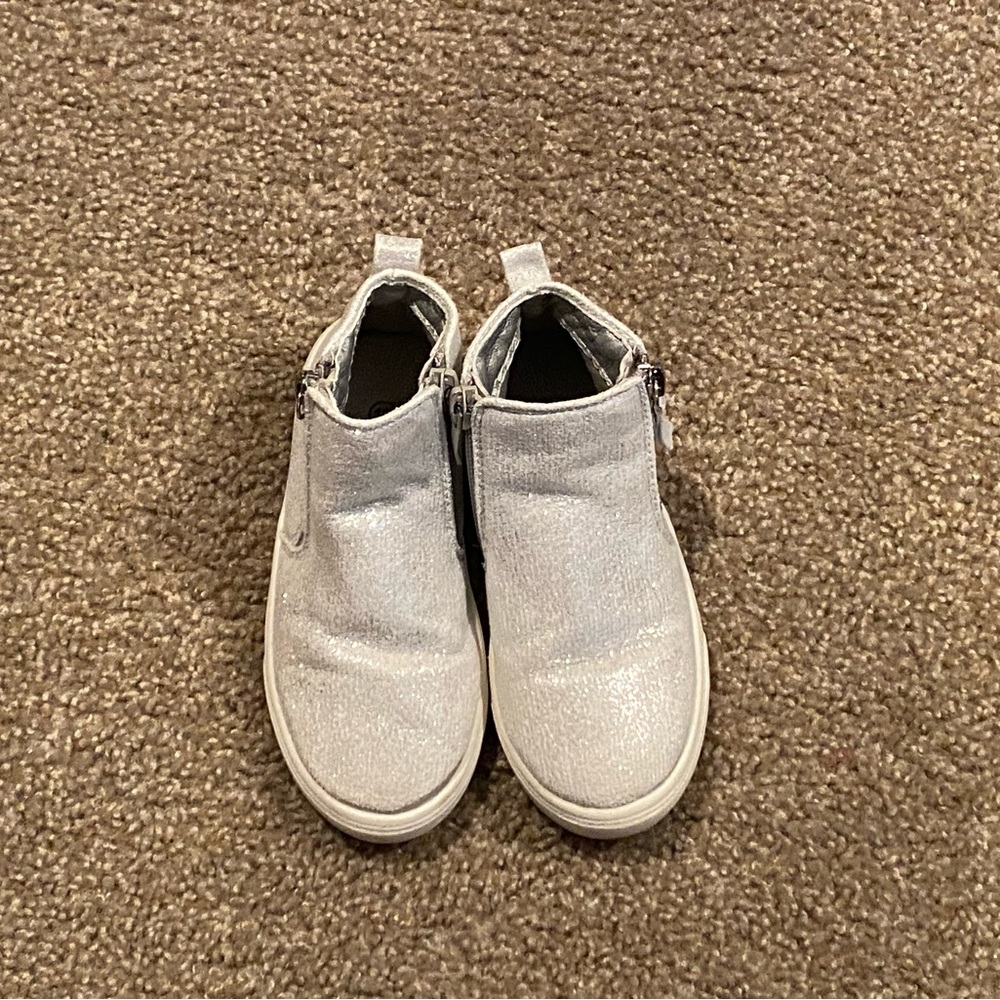 Silver Zip- Up Booties - Picture 2 of 3